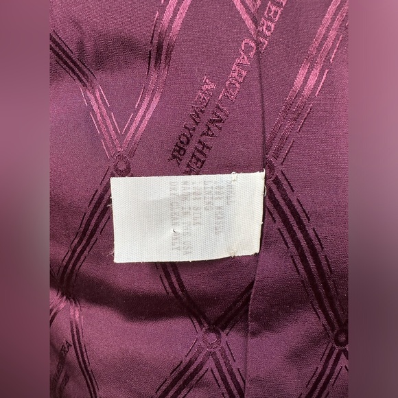 CAROLINA HERRERA DESIGNER DYED EGGPLANT SHEARED WEASEL FUR VEST JACKET COAT 8 M - Picture 12 of 12